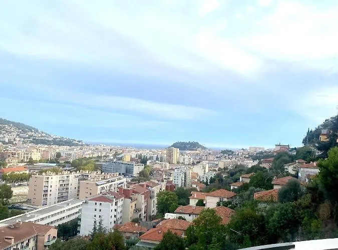 02 Vue Panoramique -wifi- Parking Privé -nice Apartamento Niza