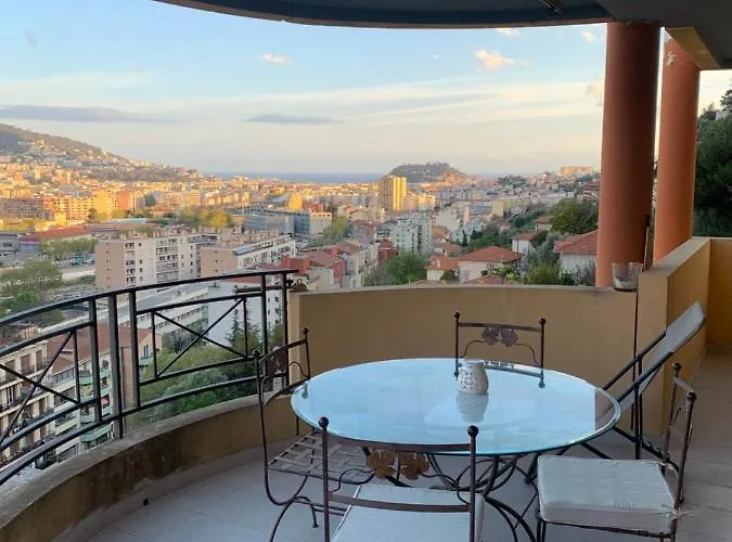 02 Vue Panoramique -wifi- Parking Privé -nice Apartamento